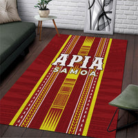 Apia Samoa Area Rug Samoan Tribal Pattern LT05 Red - Polynesian Pride