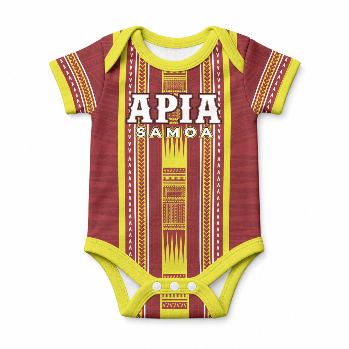 Personalised Apia Samoa Baby Onesie Samoan Tribal Pattern