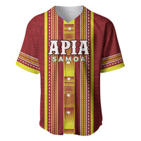 Personalised Apia Samoa Baseball Jersey Samoan Tribal Pattern LT05 Red - Polynesian Pride