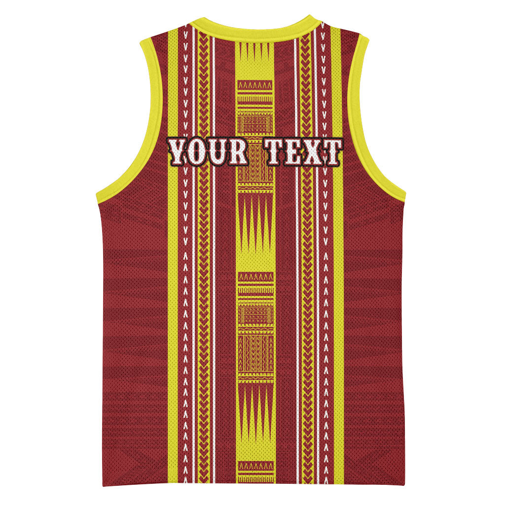 Personalised Apia Samoa Basketball Jersey Samoan Tribal Pattern LT05 - Polynesian Pride