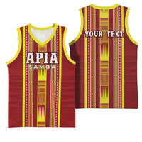 Personalised Apia Samoa Basketball Jersey Samoan Tribal Pattern LT05 - Polynesian Pride