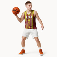 Personalised Apia Samoa Basketball Jersey Samoan Tribal Pattern LT05 - Polynesian Pride