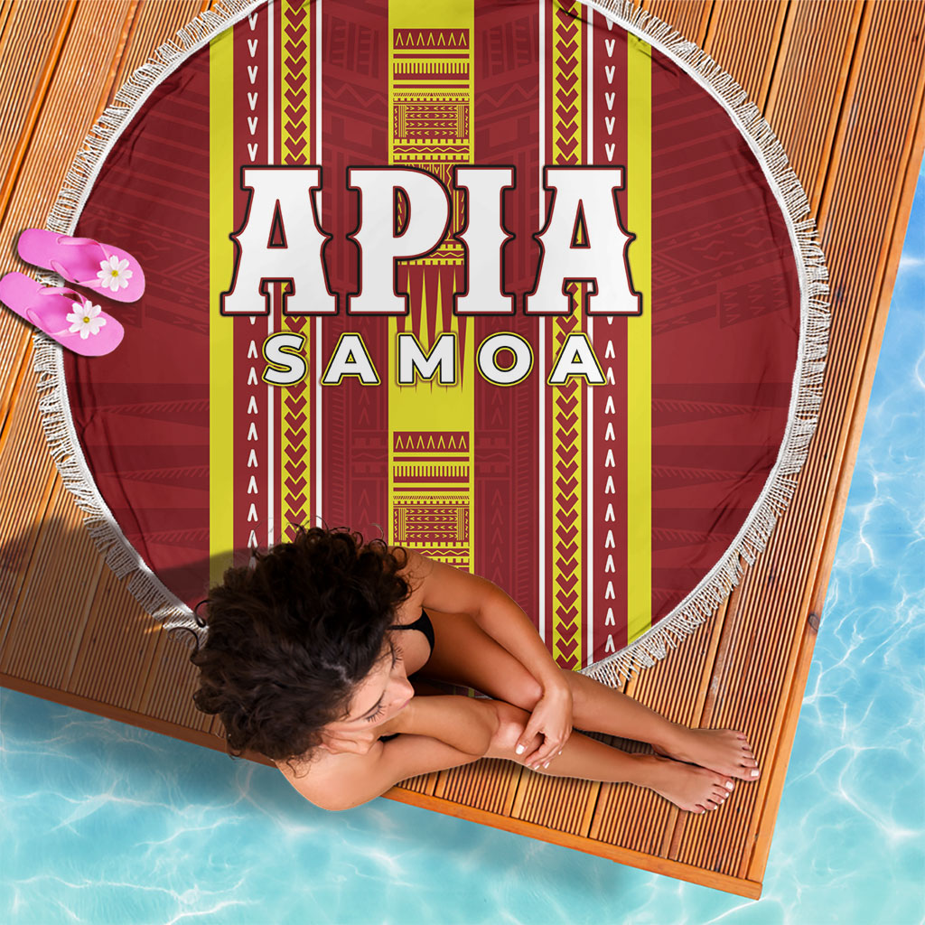 Apia Samoa Beach Blanket Samoan Tribal Pattern LT05 - Polynesian Pride