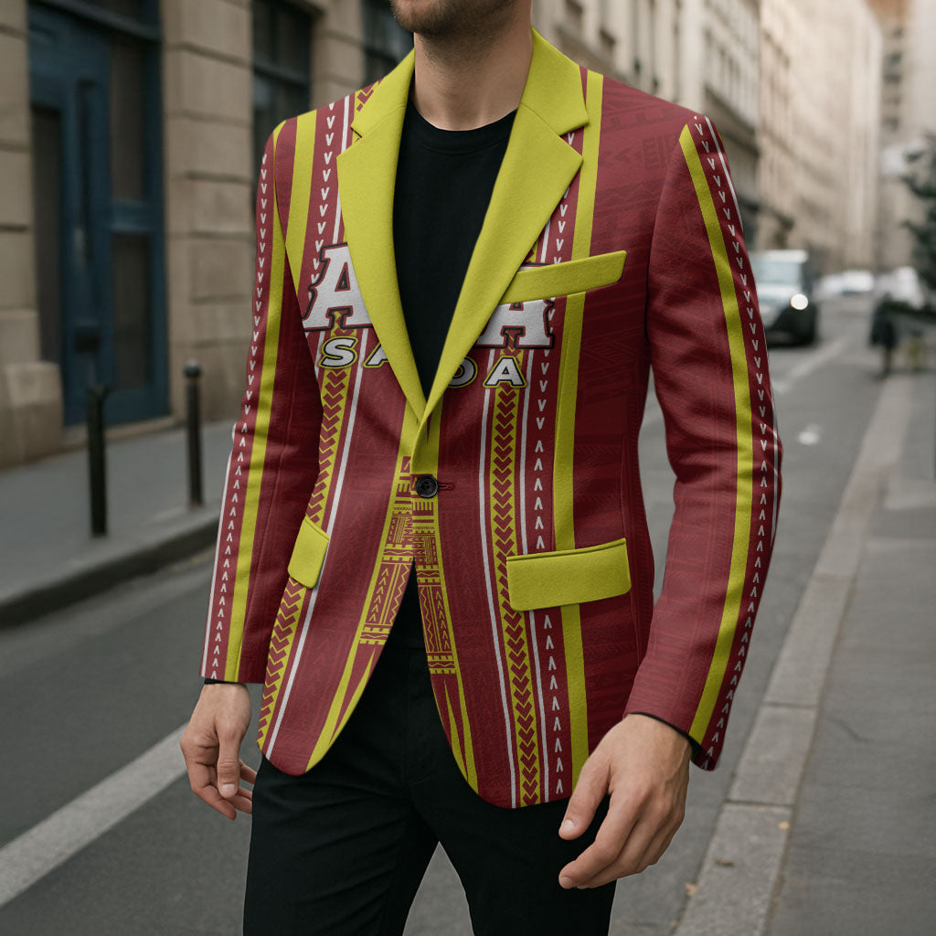 Personalised Apia Samoa Blazer Samoan Tribal Pattern LT05 - Polynesian Pride