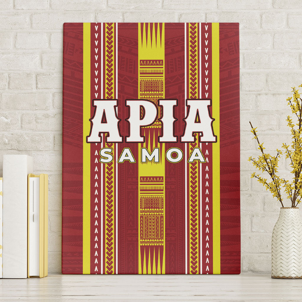 Apia Samoa Canvas Wall Art Samoan Tribal Pattern LT05 Without Frame Red - Polynesian Pride