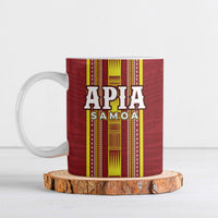 Personalised Apia Samoa Ceramic Mug Samoan Tribal Pattern