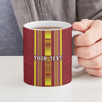 Personalised Apia Samoa Ceramic Mug Samoan Tribal Pattern