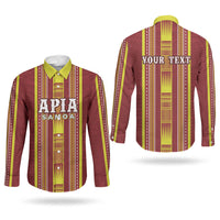 Personalised Apia Samoa Couples Matching Off Shoulder Short Dress and Long Sleeve Button Shirt Samoan Tribal Pattern LT05 - Polynesian Pride