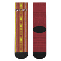 Personalised Apia Samoa Crew Socks Samoan Tribal Pattern LT05 - Polynesian Pride