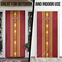 Personalised Apia Samoa Door Cover Samoan Tribal Pattern LT05 - Polynesian Pride