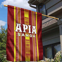 Apia Samoa Garden Flag Samoan Tribal Pattern