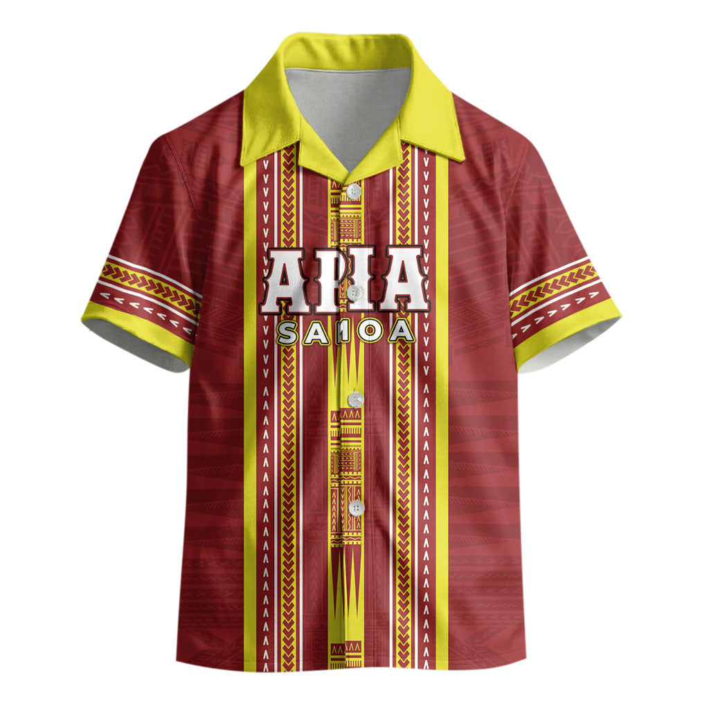 Personalised Apia Samoa Kid Hawaiian Shirt Samoan Tribal Pattern LT05 - Polynesian Pride