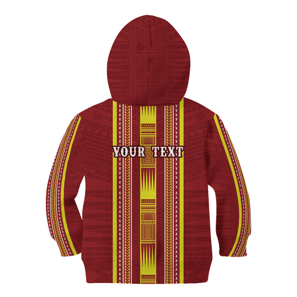 Personalised Apia Samoa Kid Hoodie Samoan Tribal Pattern