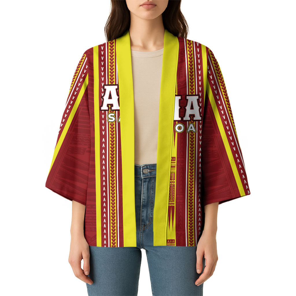Personalised Apia Samoa Kimono Samoan Tribal Pattern LT05 - Polynesian Pride