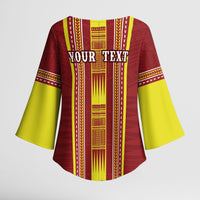 Personalised Apia Samoa Kimono Sleeve Blouse Samoan Tribal Pattern LT05 - Polynesian Pride