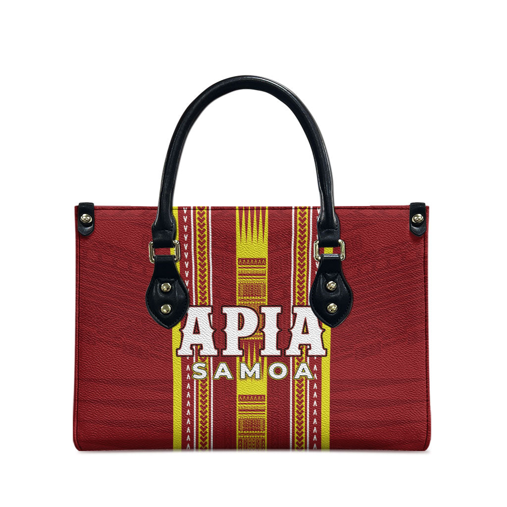 Apia Samoa Leather Bag Samoan Tribal Pattern LT05 - Polynesian Pride