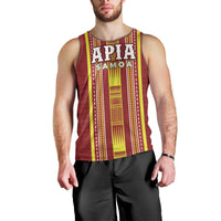 Personalised Apia Samoa Men Tank Top Samoan Tribal Pattern LT05 - Polynesian Pride