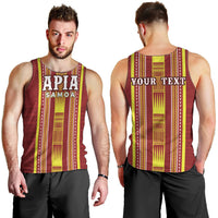 Personalised Apia Samoa Men Tank Top Samoan Tribal Pattern LT05 - Polynesian Pride
