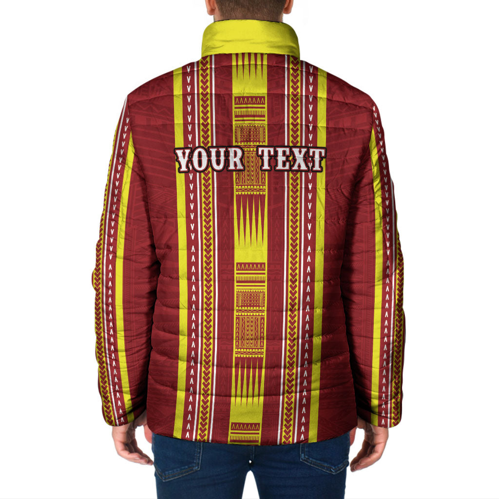 Personalised Apia Samoa Padded Jacket Samoan Tribal Pattern LT05 - Polynesian Pride