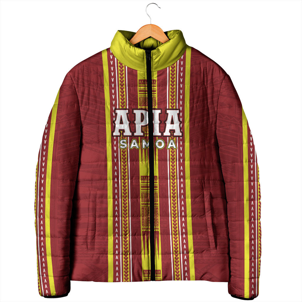 Personalised Apia Samoa Padded Jacket Samoan Tribal Pattern LT05 - Polynesian Pride