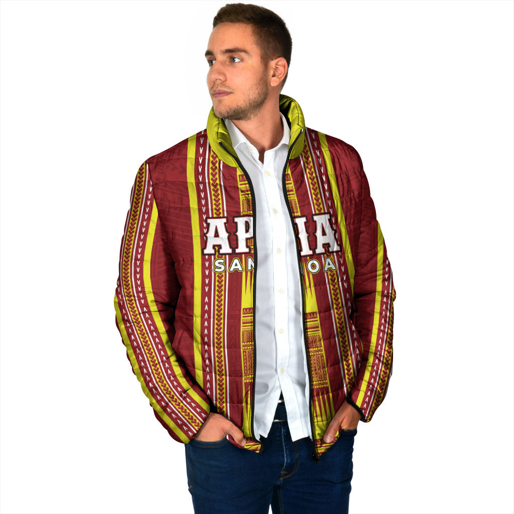Personalised Apia Samoa Padded Jacket Samoan Tribal Pattern LT05 - Polynesian Pride