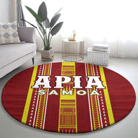 Apia Samoa Round Carpet Samoan Tribal Pattern LT05 - Polynesian Pride