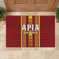 Apia Samoa Rubber Doormat Samoan Tribal Pattern LT05 Red - Polynesian Pride