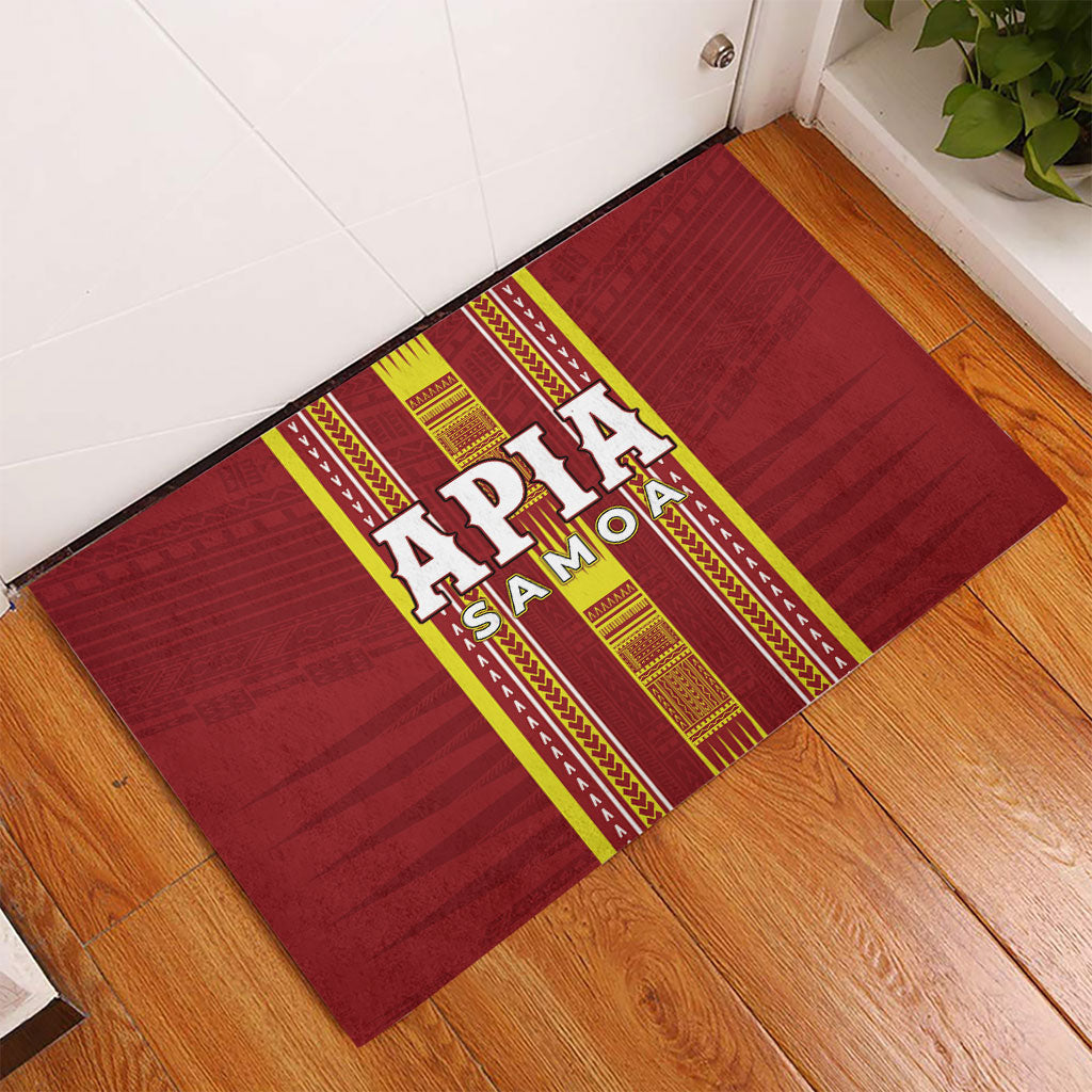 Apia Samoa Rubber Doormat Samoan Tribal Pattern LT05 - Polynesian Pride
