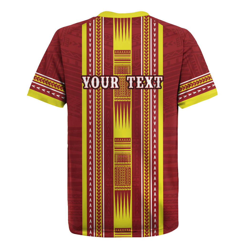 Personalised Apia Samoa Rugby Jersey Samoan Tribal Pattern LT05 - Polynesian Pride