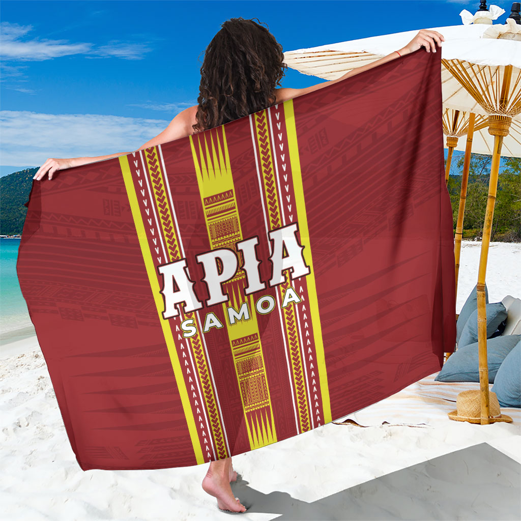 Apia Samoa Sarong Samoan Tribal Pattern LT05 One Size 44 x 66 inches Red - Polynesian Pride