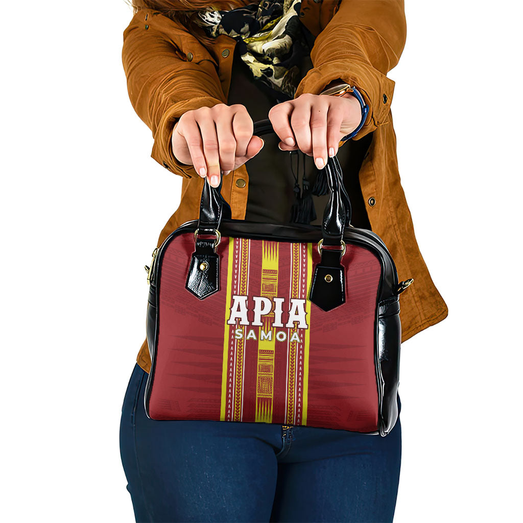 Apia Samoa Shoulder Handbag Samoan Tribal Pattern LT05 One Size Red - Polynesian Pride