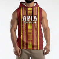 Personalised Apia Samoa Sleeveless Hoodie Samoan Tribal Pattern LT05 - Polynesian Pride