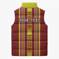Personalised Apia Samoa Sleeveless Puffer Jacket Samoan Tribal Pattern LT05 - Polynesian Pride