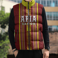 Personalised Apia Samoa Sleeveless Puffer Jacket Samoan Tribal Pattern LT05 - Polynesian Pride