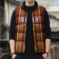 Personalised Apia Samoa Sleeveless Puffer Jacket Samoan Tribal Pattern LT05 - Polynesian Pride