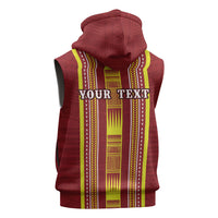 Personalised Apia Samoa Sleeveless Zip Hoodie Samoan Tribal Pattern LT05 - Polynesian Pride