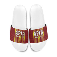 Apia Samoa Slide Sandals Samoan Tribal Pattern LT05 Red - Polynesian Pride