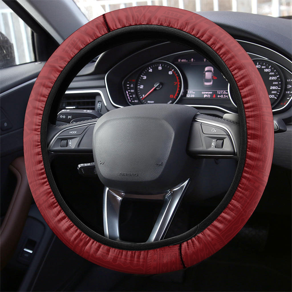 Apia Samoa Steering Wheel Cover Samoan Tribal Pattern LT05 - Polynesian Pride
