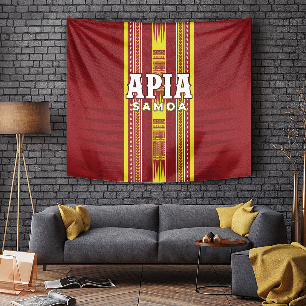 Apia Samoa Tapestry Samoan Tribal Pattern LT05 Red - Polynesian Pride