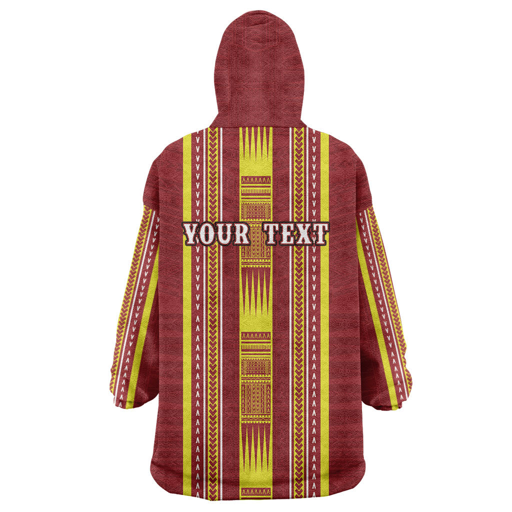 Personalised Apia Samoa Wearable Blanket Hoodie Samoan Tribal Pattern LT05 - Polynesian Pride