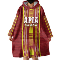Personalised Apia Samoa Wearable Blanket Hoodie Samoan Tribal Pattern LT05 - Polynesian Pride