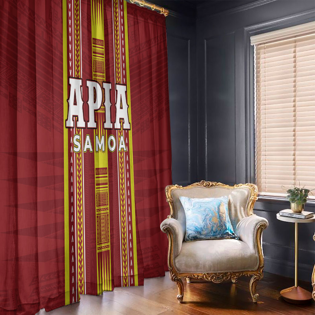 Apia Samoa Window Curtain Samoan Tribal Pattern LT05 - Polynesian Pride