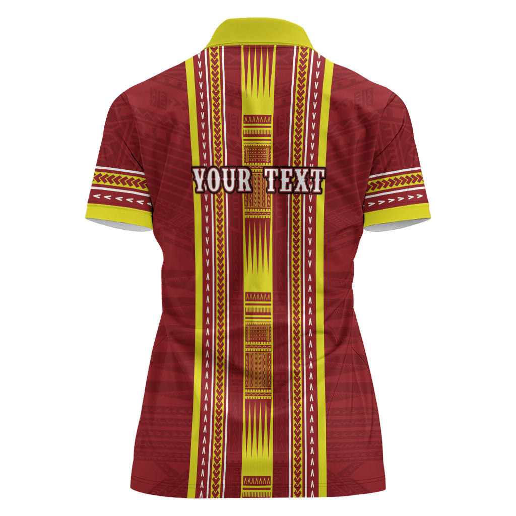 Personalised Apia Samoa Women Polo Shirt Samoan Tribal Pattern LT05 - Polynesian Pride