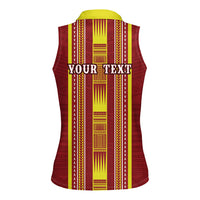 Personalised Apia Samoa Women Sleeveless Polo Shirt Samoan Tribal Pattern LT05 - Polynesian Pride