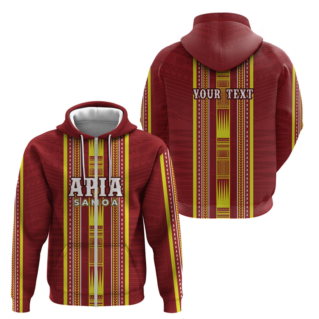 Personalised Apia Samoa Zip Hoodie Samoan Tribal Pattern LT05 - Polynesian Pride