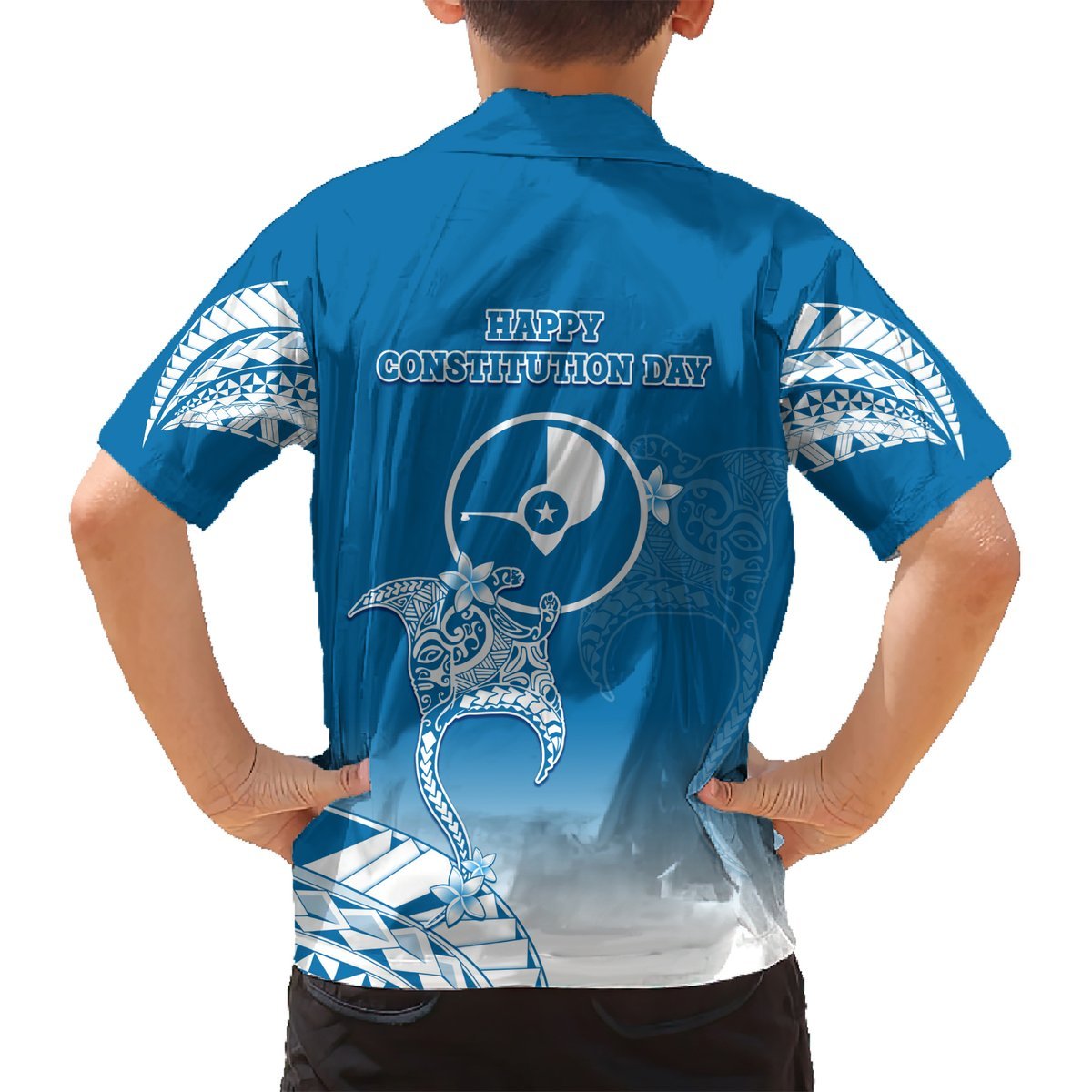 FSM Yap Constitution Day Hawaiian Shirt Polynesian Batoids LT05 - Polynesian Pride
