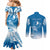 Personalised FSM Yap Constitution Day Couples Matching Mermaid Dress and Long Sleeve Button Shirt Polynesian Batoids LT05 - Polynesian Pride