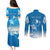 Personalised FSM Yap Constitution Day Couples Matching Puletasi Dress and Long Sleeve Button Shirt Polynesian Batoids LT05 - Polynesian Pride