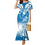 Personalised FSM Yap Constitution Day Mermaid Dress Polynesian Batoids LT05 Women Blue - Polynesian Pride