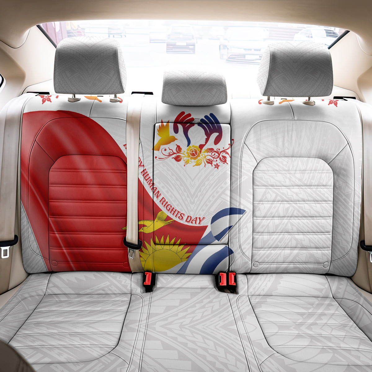 Kiribati Human Rights Day Back Car Seat Cover Polynesian Style LT05 - Polynesian Pride